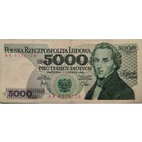 Польша 5000 Злотых AR - 1982 VF 577
