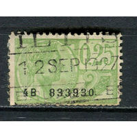 Бельгия - 1925 - Альберт 0,25fr. Фискальная марка - 1 марка. Гашеная.  (LOT Gs3)-T3P48