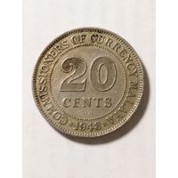 Малайя 20 центов 1948