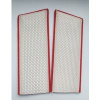 Погоны прапорщиков морской пехоты/береговых частей на белую тужурку ВМФ СССР