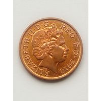 1 пенни 2010 года Великобритания, отличный, в блеске!
