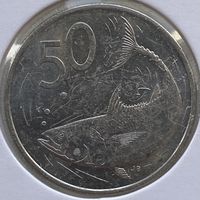 Острова Кука 50 центов 2015 г. В холдере
