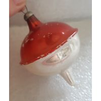 Игрушка ёлочная Юла, стекло. СССР