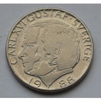 Швеция, 1 крона 1988 г.
