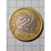 2 злотых Польша 1995 год.