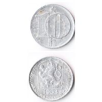 10 геллеров Чехословакия 1983 года
