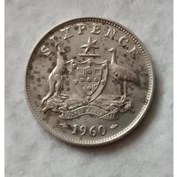 Австралия 6 пенсов 1960