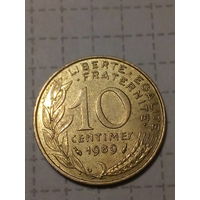 10 сантимов Франция 1989 год