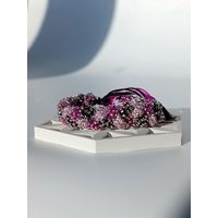 Широкий вязаный браслет из бисера