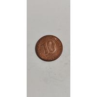 Филиппины 10 сентимо 2001