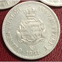 Саксония 1/6 талера 1861