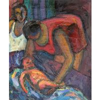 Шварц Радик "Купание красного меня", 1992г. Холст, масло. Размер 60х50 см.