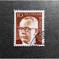 Марка Германия 1970 год Густав Хайнеман