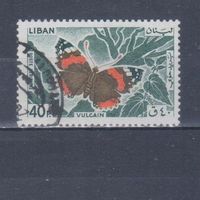 [1097] Ливан 1965. Фауна.Бабочка.40 п. Гашеная марка.