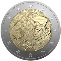 Латвия 2 евро 2022 Erasmus 35 UNC из ролла
