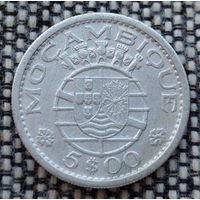 Португальский Мозамбик 5 эскудо 1960 года. Серебро! Сторгуй за свою цену, предложи обмен! Y