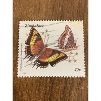 Зимбабве 1992. Бабочки. Foxy charaxes. Марка из серии