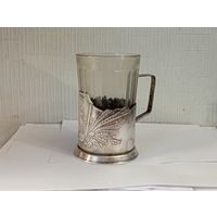 Мельхиоровый подстаканник "К звёздам".СССР.Клейма.