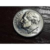 США 10 центов дайм 2022