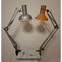 Лампа СССР настольная чертежная на струбцине с пантографом