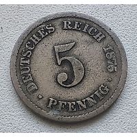 Германия 5 пфеннигов, 1875 B  2-1-19