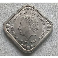 Нидерланды 5 центов, 1980 Отречение от престола Королевы Юлианы  4-4-52
