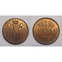 1 пенни 1907 UNC