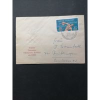 ГДР 1971 КПД с маркой "20 лет Национальному олимпийскому комитету ГДР" (спецгашение) Mi.1660 каталог 0.70 евро