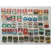 Значки. Гербы городов. Геральдика. Цена указывается за один значок. #-I-02/1