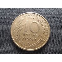 Франция, 10 сантимов 1963, KM# 929