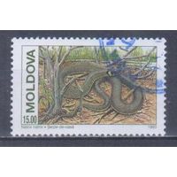 [1550] Молдова 1993. Фауна.Рептилии.Змеи.Уж. Гашеная марка.