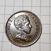 2 сентимо Испания 1904 г. Король Альфонсо 13.