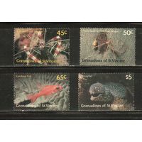 Гренадины(Сент-Винсент)-1987(Мих.565-568) , **  , Морская  Фауна ,Рыбы, (полная серия)