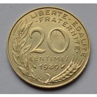 Франция, 20 сантимов 1989 г.