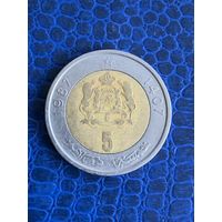 Марокко 5 дирхам 1987 г