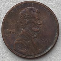 США 1 цент 2002 г. D