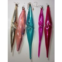 Ёлочная игрушка - Сосульки , СССР .