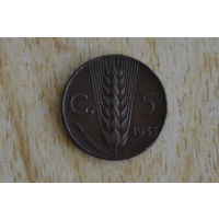 Италия 5 чентезимо 1933 с 1 руб