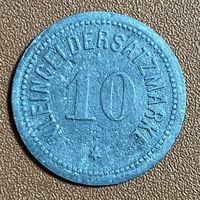 Монета 10 пфеннигов 1917 год. Дармштадт. Веймарская республика.