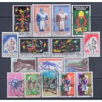 [2816] Дагомея. 16 гашеных марок.