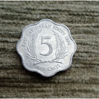 Werty71 Карибские острова 5 центов 1984 Елизавета 2 Карибы