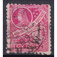 60.Aust. Великобритания. Австралийские штаты. Новый Южный Уэльс. Виктория. Стандарт. 1888 г. 6p. Mi.#66.