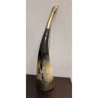 Советский винтажный рог для питья вина.