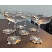 Винтажный набор бокалов 6 штук Богемия в идеальном состоянии в оригинальной коробке. 200 мл