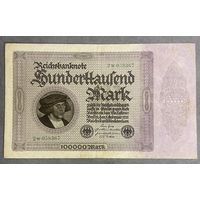 Банкнота 100000 марок 1923 год. Веймарская республика. С рубля без МЦ.