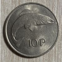 Монета Ирландия 10 пенсов 1969год Атлантический лосось