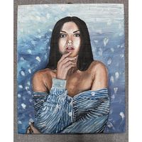 Живопись на доске "Алёна Венум"