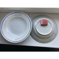 Пасхальная  распродажа!Три глубоких тарелки MADE IN D.P.R.K. БУ (одним лотом)