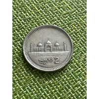 Пакистан 2 рупии 1998 KM# 63 ( Мечеть Бадшахи в Лахоре : без облаков , встречается реже)