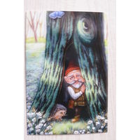 Современная открытка; Эма Маляука, Лесной гном; чистая (ёжик).